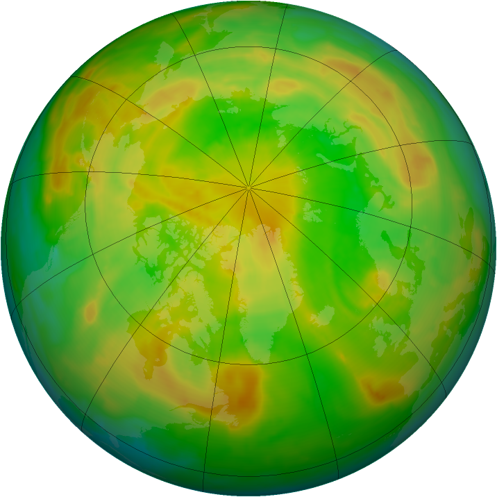 Arctic ozone map for 06 June 2013